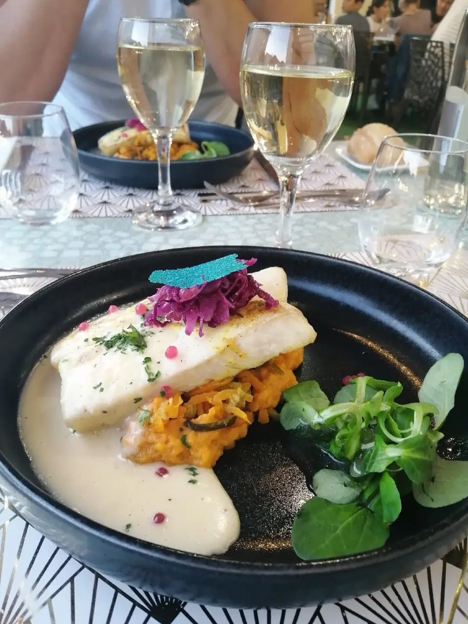 Cabillaud, purée de patate douce