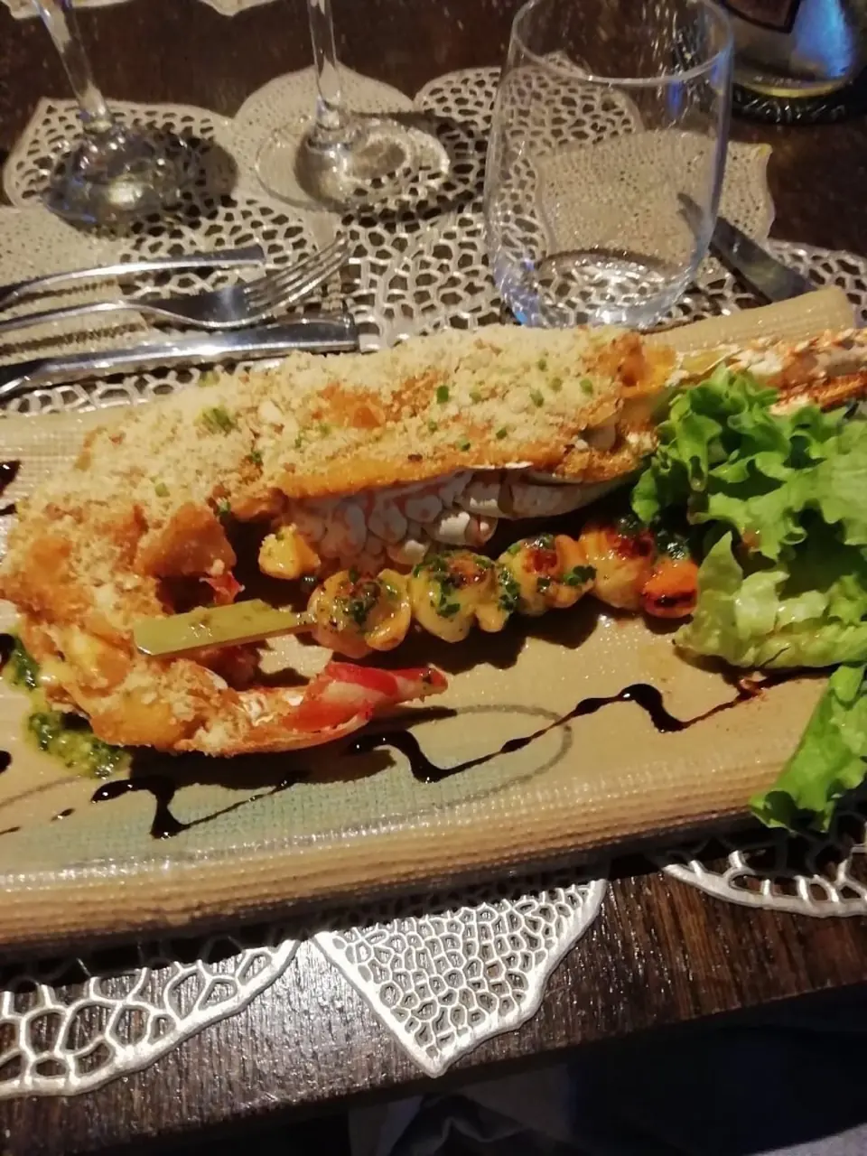 Demi-langouste à la cardinal